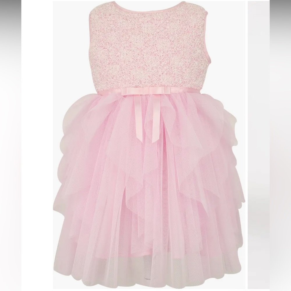 Popatu Girl’s Pink Tiered Tulle Dress